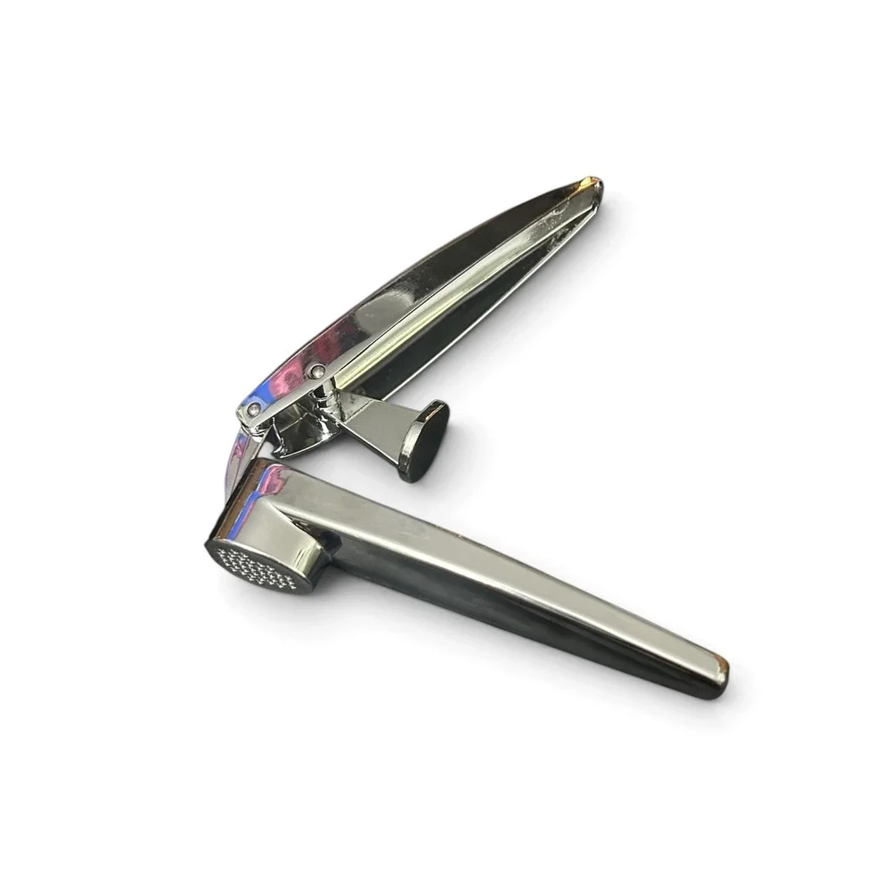 Vintage Farberware Chrome Garlic Press - Heavy Duty Folding Retro Kitchen Tool